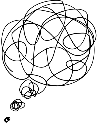 悩みのモヤモヤイラスト